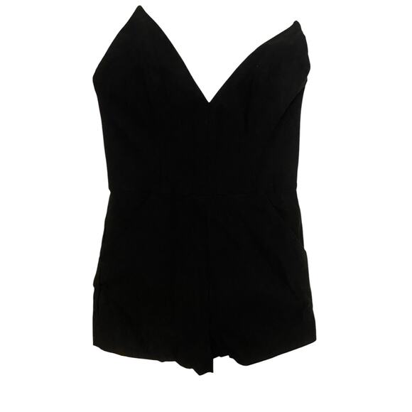 NBD Sonny Romper Strapless Twill Sexy Witchy Grunge Goth Black Sz XXS - Picture 3 of 8
